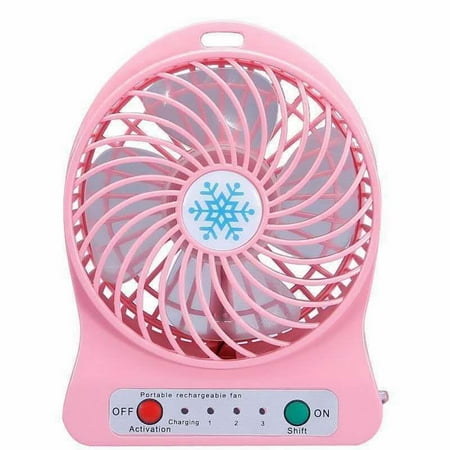 

George Small USB Portable Personal Rechargeable Mini Desk Fan. Home Office Bedroom Dormitory Indoor Outdoor Quiet Desk Fan
