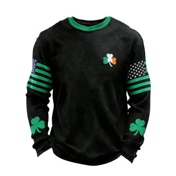 Camiseta de Poliéster de Cuello Redondo Impresa Casual de Manga Larga para el Uso Diario