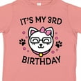 thumbnail image 4 of Inktastic Its My 3rd Birthday with Cat in Glasses Girls Toddler T-Shirt, 4 of 5