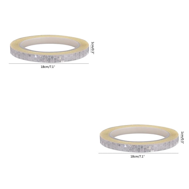 Sidaley Pegatina reflectante de 8M, cinta de advertencia luminosa para llanta, tira reflectora adhesiva para rueda de cuadro de bicicleta de Type8 NO8