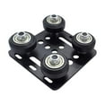 thumbnail image 1 of Placa de pórtico con ranuras, placa de varilla de pórtico con rueda, máquina CNC de impresora 3D ensamblada para perfil de aluminio, accesorios de ruedas negras, 1 of 8