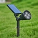 thumbnail image 3 of Focos solares para césped, foco solar impermeable, 4 LED, luz solar para jardín, luz solar para paisaje, diseño elevado, 3 of 8