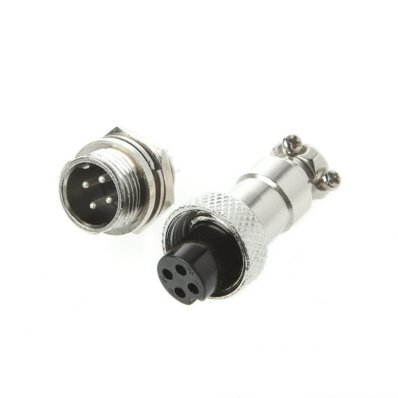 JUNTEX Aviation Plug Male & Female Wire Panel Metal Connector 12mm 2/3/4/5/6 Pin GX12