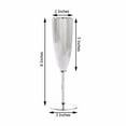 thumbnail image 5 of BalsaCircle 6 Metallic Silver 5 oz Plastic Champagne Flutes Tableware Disposable Wine Glassess Party Supplies, 5 of 8