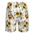 thumbnail image 6 of Naloa Sunflowers Leaves And Birds Men's Beach Shorts, Surfing shorts, Swim trunks, Quick Dry Swim Trunks for Surfing Beach Fun - XX-Large, 6 of 9