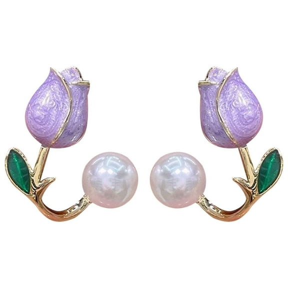 CxhicLuv 2024 Fashion Gold Plated Pearl Earrings, Delicate Women's Jewelry, Tassel Design, Christmas Gifts for Women, Non-Allergic Alloy Earrings for Holiday Parties & Special Occasions