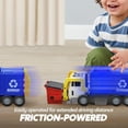 thumbnail image 6 of Large Friction Powered Garbage Truck Toy Set, Includes 1 Dumpster, 3 Trash Bins, and 30 Learning Cards for Kids, Boy Toys Birthday Gift, 6 of 10