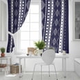 thumbnail image 5 of Navy Blue Boho Blackout Curtains for Bedroom, Vintage Ethnic Tribe Retro Abstract Art Thermal Insulated Kitchen Drapes with Grommets, Light Blocking Window Treatment, 2 Panels 42" x 63", 5 of 7