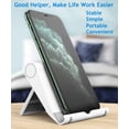 thumbnail image 6 of Cell Phone Stand for Desk, Foldable Mobile Holder, Multi-Angle Universal Adjustable Tablet Stand Compatible With Most Phones and Tablets (White), 6 of 15
