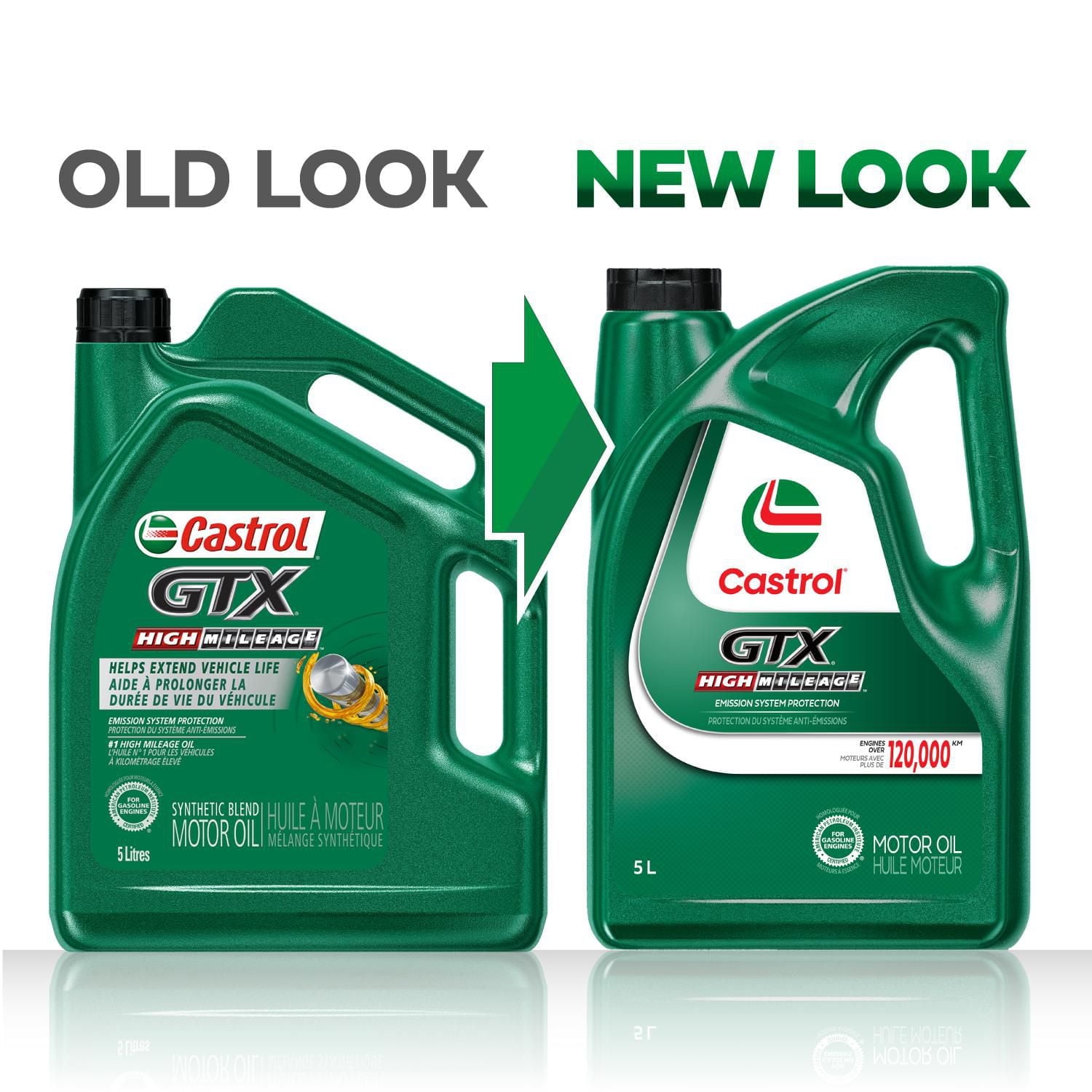 Huile Castrol GTX – High Mileage 10W-30 5L Huile moteur de qualité supérieure formulée pour les moteurs affichant plus de 120 000 km à l’odomètre.