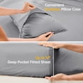 thumbnail image 4 of Sasttie King Size Comforter Set, 7-Piece Bed in a Bag, Pintuck Bedding Sets for All Season, Light Grey, 4 of 8