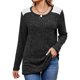 thumbnail image 1 of Camisas de Larga y Cuello Redondo para Mujer, Corte Holgado, Estilo Túnica Informal Elegante, Suéter, Ropa de Otoño e Invierno Negro S, 1 of 10