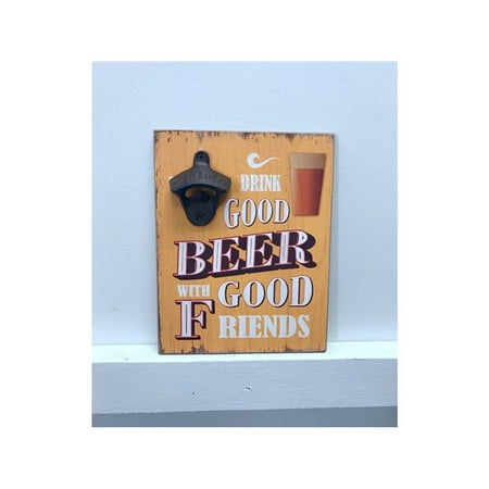 

Mr. MJs Trading IV-S16-K011 Good Beer with Good Friends Vintage Bottle Opener