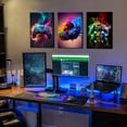 thumbnail image 4 of Gaming Room Decor Wall Art Set of 3, Video Gaming Theme Decor Gamer Room Gamepad Graffiti Posters Pictures Wall Art, Gaming Canvas Painting Prints for Teen Boys Room Decor Unframed, 4 of 6