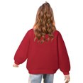 thumbnail image 6 of Odeerbi Toddler Boys Girls Halloween Ghost Crewneck Sweatshirts Fall Winter Cotton Sweatshirt Toddler Kids Cute Solid Color Halloween Print Long Sleeve Sweatshirts Top Toddler Clothes Red, 6 of 6