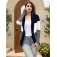 thumbnail image 3 of FUNING Women's Open Front Casual Long Sleeve Knit Classic Sweaters Cardigan with Pockets, 3 of 4