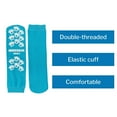 thumbnail image 5 of McKesson Slipper Socks, Non-Slip Grip Hospital Socks - Teal, Size Large, 96 Pairs, 5 of 12