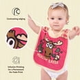 thumbnail image 5 of LazyOne Animal-Print Baby Bibs, Cute Baby Shower Gifts, One Size, Pink Plaid, Moose (Moosey Eater Girl, ONE SIZE), 5 of 5