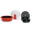 thumbnail image 1 of Microhearth 1.5-Quart Nonstick 4-piece Everyday Pan Set for Microwave Cooking, Red, 1 of 5