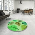 thumbnail image 4 of Ahgly Company Machine Washable Indoor Rectangle Transitional Emerald Green Area Rugs, 5' x 7', 4 of 7