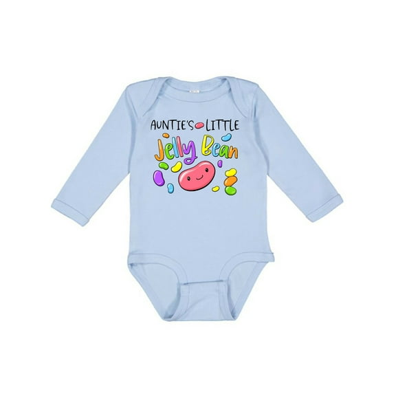 Inktastic Aunties Little Jellybean Cute Easter Candy Boys or Girls Long Sleeve Baby Bodysuit