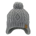 thumbnail image 2 of Gorro infantil de punto de moda para otoño e invierno, gorro de lana cálido con protección para las orejas para niños y niñas, gorro de polar, gorro informal de moda, 2 of 6