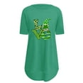 thumbnail image 3 of Pxiakgy Vente Chaude! T-Shirt Trèfle de la Saint-Patrick pour Femmes Chanceux Irlandais Manches Courtes T-Shirt Graphique Trèfle Mode Décontractée Col Rond Manches Courtes Imprimé Vert G, 3 of 6