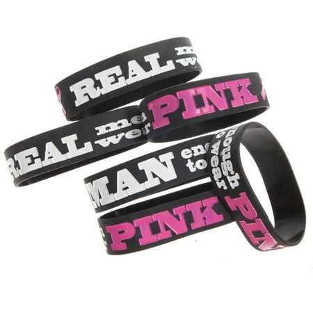 Jumbo "Real Men Wear Pink" Bracelets