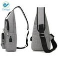 thumbnail image 3 of Deago Men Chest Pack Messenger Bags Casual Travel Crossbody Sling bag Shoulder Bag W/ USB Charging Daypack "Purple", 3 of 9