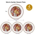 thumbnail image 6 of STP GOODS Round Serving Plate Morris Garden Dessert Plate Set of 4 (bordeaux) Appetizer Plates Salad Plates Bread Plates Set for Home & Kitchen 7.5" (19 cm), 6 of 8