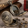 thumbnail image 2 of Set de dados DND Keller & Weber Mini con reloj de bolsillo Steampunk Wolf, 2 of 9