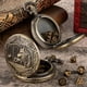 thumbnail image 2 of Set de dados DND Keller & Weber Mini con reloj de bolsillo Steampunk Wolf, 2 of 9