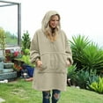 thumbnail image 2 of Oversized Hoodie Blanket Sweatshirt,Super Soft Warm Comfortable Fleece Giant Pullover with Large Front Pocket,for Adults Men Women Teenagers Kids Wife Girlfriend, 2 of 7
