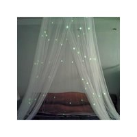 Fluorescent Stars Glow Bed Canopy Netting Curtain Dome Mosquito Net Full Size