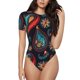 thumbnail image 1 of Balery Paisley1 Body de cuello redondo de manga corta para mujer Tops de manga corta Tops básicos-Medium, 1 of 7