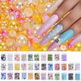 thumbnail image 2 of Flat Back Pearls Nails Art Charms 3D Nail Pearls Resin Nails Art Rhinestones, 2 of 21
