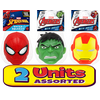 JA-RU Marvel Avengers Stretchy Squishy Safe Stress Ball + Sticker (2 Balls Assorted) Superheroes Hulk Spiderman & Iron Man, Kids Age 3 and up | W-ABC-6808-2