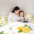 thumbnail image 5 of Manfei Yellow Lemon Fruit 7-Piece King Bedding,Girly Bowtie King Bed in a Bag, 5 of 7