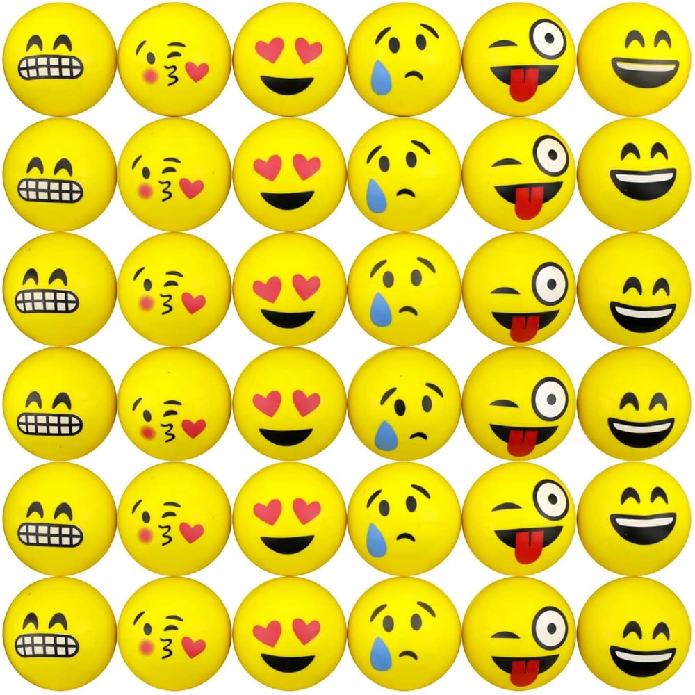 Bouncy Balls Emoji Super Bouncing Balls for Toy Vending Machine 50 pcs
