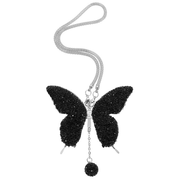 Zehuanyu Car Hanging Ornament Rhinestone Butterfly Car Ornament Rear View Mirror Accessory