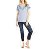 NIC+ZOE Women's Jetty Tee, Blue Multi, MD