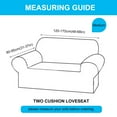 thumbnail image 5 of Eco-Ancheng 3 Piece Stretch Sofa Covers for 2 Cushion Couch Printed Sofa Slipcover with 2 Individual Cushion Covers Furniture Protector for Living Room Chairs with Elastic Bottom, Loveseat，10, 5 of 6