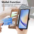 thumbnail image 4 of For Samsung Galaxy A23 5g Geometric Zipper Wallet Side Buckle Leather Phone Case(pink), 4 of 5