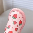 thumbnail image 5 of Girls Cute Ankle Boots Strawberry Printed Side Zipper Booties Kids Comfy Platform Non-Slip Short Boots Pink 8.5 Toddler, 5 of 7