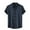 Navy, variant on Dagugfen Work Shirts for Men Button down Short Sleeve Loose Solid Color Casual Office Summer Shirts
