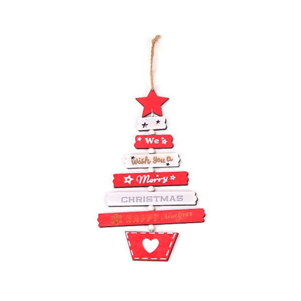 Toystoory Decoración navideña de para Hotel en casa, cartel de árbol colgante para dormitorio interior, escaparate, adorno de ventana, Kits de decoración para fiestas Rojo Toystoory HA069283-01