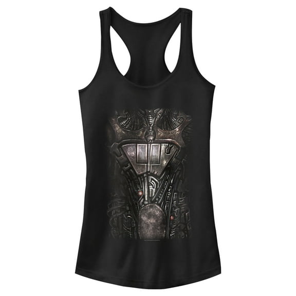 Junior's Star Trek: The Next Generation Borg Armor  Racerback Tank Top Black X Small