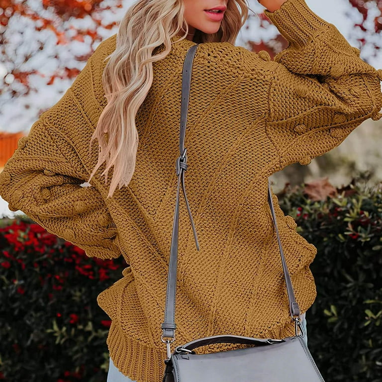 Fanxing Winter Sweaters for Women Trendy Cute Long Sleeve Chunky