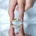 thumbnail image 6 of Rosec Jewels Certified Moissanite Wedding Bridal Ring Set of 2 - D-VS1 Quality 2 Ct Engagement Ring with Band - with Jewelry Box, 14K Yellow Gold, US 10.50, 6 of 9