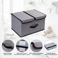 DIMJ Foldable Fabric Wardrobe Storage Bins Set Stackable, with